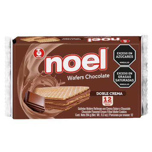 [058794] Galletas Wafers Noel Chocolate 12 Paquetes 264Gr