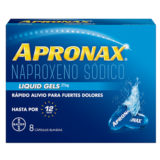 [018746] Apronax Naproxeno Sódico Liquido En Gel 8 Cápsulas