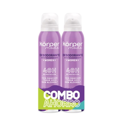 [058796] Desodorante Korper Women Mode Aerosol 150Ml 2 Unidades