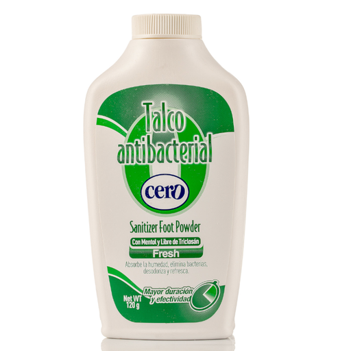 [058821] Talco Antibacterial Cero Fresh 120Gr
