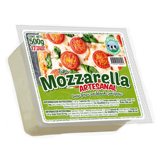 [058846] Queso Mozzarella El Galan En Bloque 500Gr
