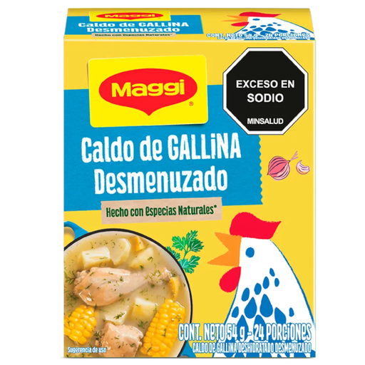 [058870] Caldo Gallina Maggi Desmenuzado 6 Unidades 54Gr