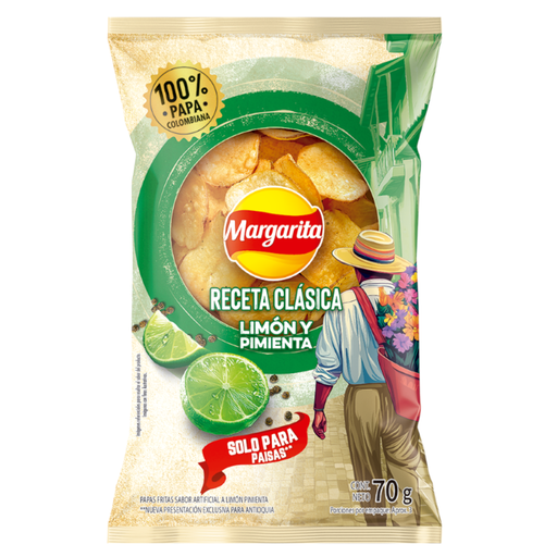 [058885] Papas Receta Clásica Limón Y Pimienta Margarita  70Gr