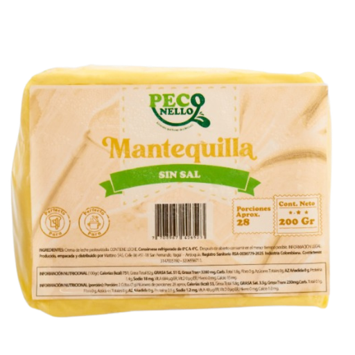 [058896] Mantequilla Sin Sal Peco Nello 200Gr