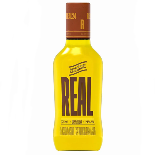 [058925] Aguardiente Amarillo Real Sin Azúcar 375Ml
