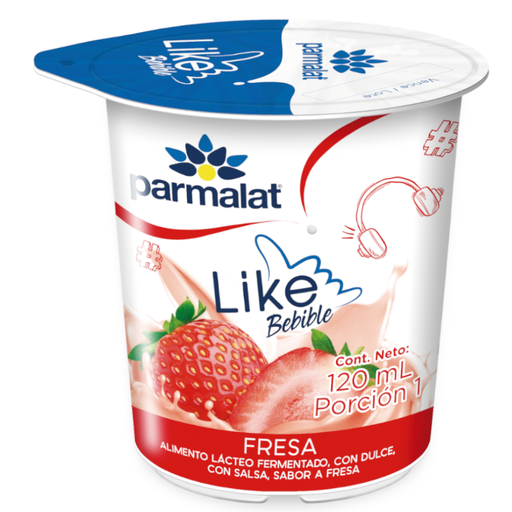[058934] Alimento Lacteo Parmalat Like Bebible Fresa 120Ml