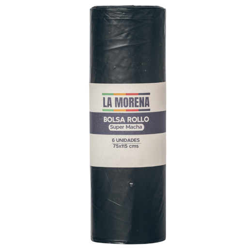[059150] Bolsas Basura  La Morena  75X115 Negra 6 Unidades