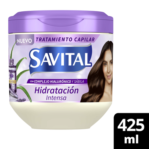 [058985] Tratamiento Capilar Savital  Con Complejo Hialurónico Y Sábila 425Ml