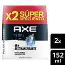 Desodorante Axe Ice Chill Antitranspirante Aerosol 2 Unidades 152Ml