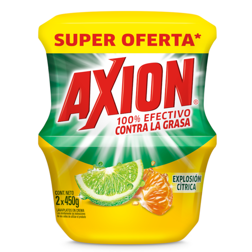 [059011] Lavaplatos Axion Explosión Cítrica 450Gr 2 Unidades
