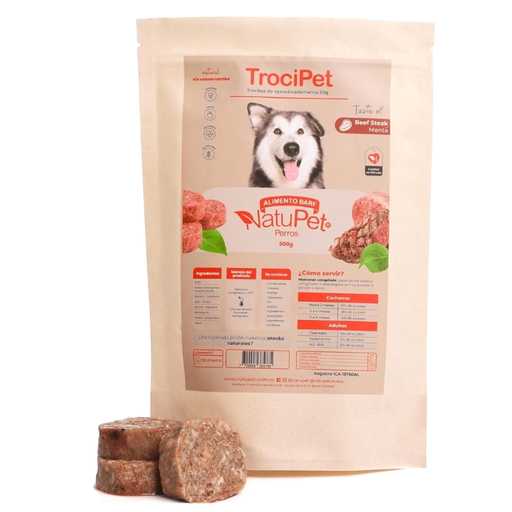 [059097] Trocipet Beef Steak Menta NatuPet Perros 300Gr