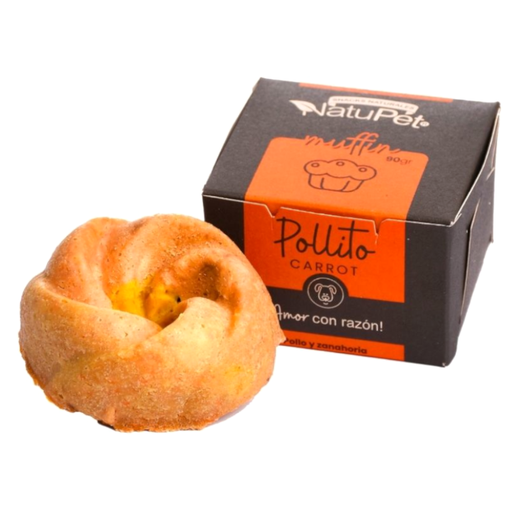 [059104] Muffin Pollito Carrot Para Perros NatuPet 90Gr