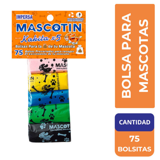 [059133] Bolsa Kakita Mascotin Impersa x 5 Rollos 75 Unidades