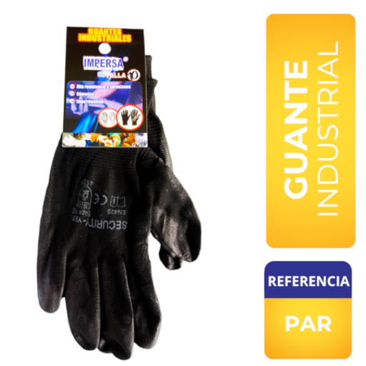 [059147] Guantes Industrial  Impersa Negro 1 Par Talla 10