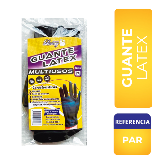 [059148] Guante Latex Multiusos Lunay Impersa Talla M 1 Par