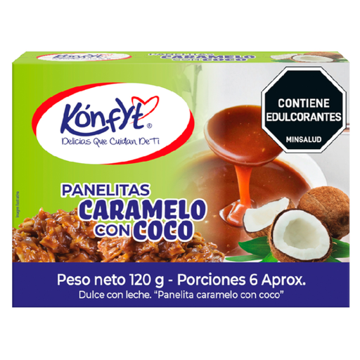 [059163] Panelitas  Caramelo Con Coco Kónfyt 120Gr