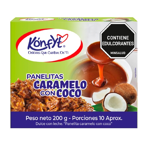 [059163] Panelitas Caramelo Con Coco Kónfyt 200Gr