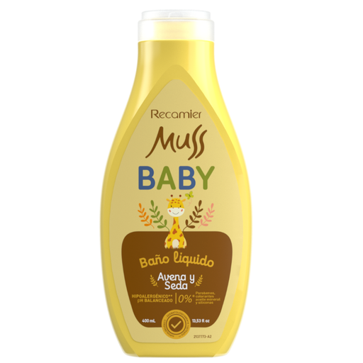 [059203] Baño Líquido Baby Avena Y Seda Muss 400Ml