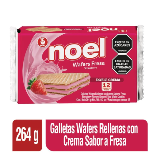 [059211] Galletas Wafers Noel Fresa 12 Paquetes 264Gr