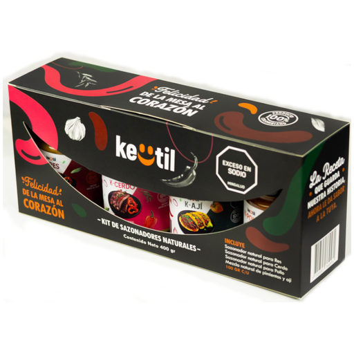 [059234] Kit De Sazonadores Naturales Surtidos Keutil 100Gr 4 Unidades