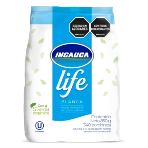 [059240] Azúcar Incauca Life Blanca Con Stevia Organica Bolsa 850Gr