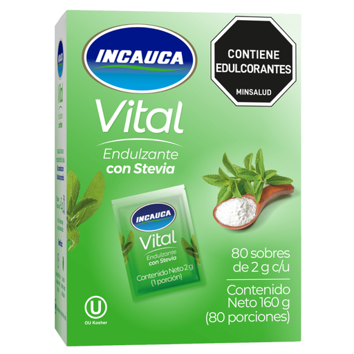 [059242] Azúcar Incauca Vital Sobres 80 Unidades 160Gr