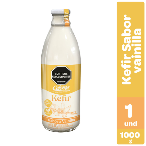 [059248] Kéfir Sabor Vainilla Celema Botella 1000Gr