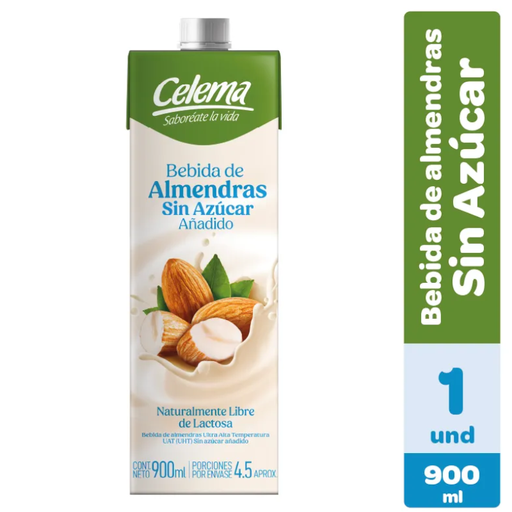 [059249] Bebida  Almendras Celema Sin Azúcar Tetrapak 900Ml