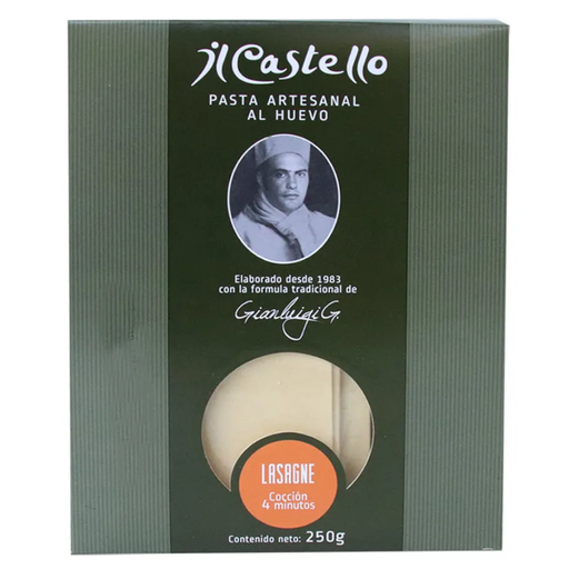 [019020] Lasagna IL Castello Pasta Artesanal Al Huevo 250Gr