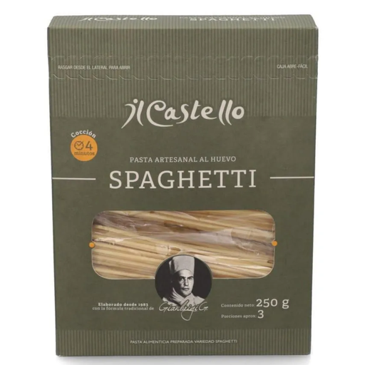 [016427] Spaghetti IL Castello Pasta Artesanal Al Huevo  250Gr