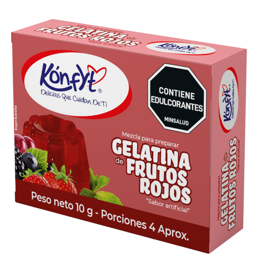 [043719] Gelatina Kónfyt Frutos Rojos Sin Azucar 10Gr