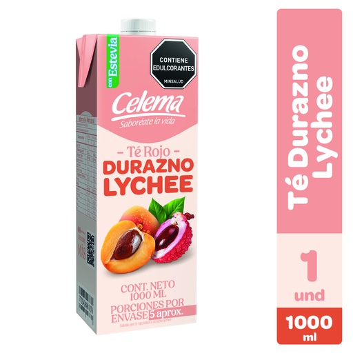 [059268] Té Rojo Líquido Durazno Lychee Celema 1000M