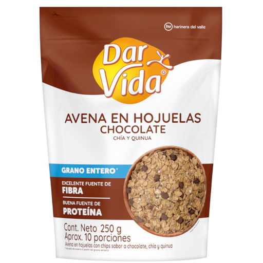 [059275] Avena En Hojuelas Dar Vida Chocolate Chía Y Quinua 250Gr