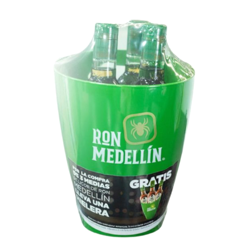[059337] Licor De Ron Medellín 375Ml 3 Unidades Gratis Hielera