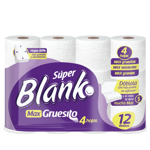 [059355] Papel Higienico Super Blanko Max Gruesito 12 Unidades