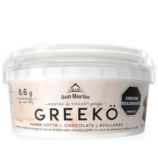 [059366] Postre De Yogurt Griego Greeko Panna Cotta De Chocolate Y Avellanas 150Gr