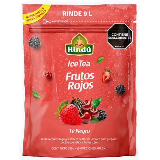 [059376] Té Polvo Ice Tea Hindú Frutos Rojos  Doypak 135Gr