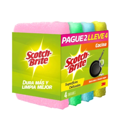 [059387] Esponja Fibra Scotch Brite Cocina Pague 2 LLeve 4