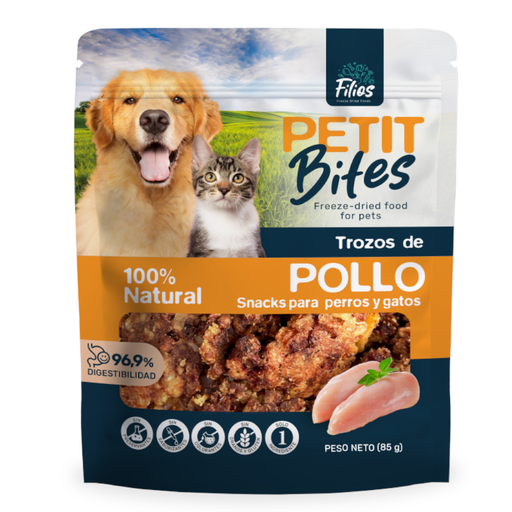 [059490] Snacks Para Perros Y Gatos De Pollo Petit Bifes 85Gr
