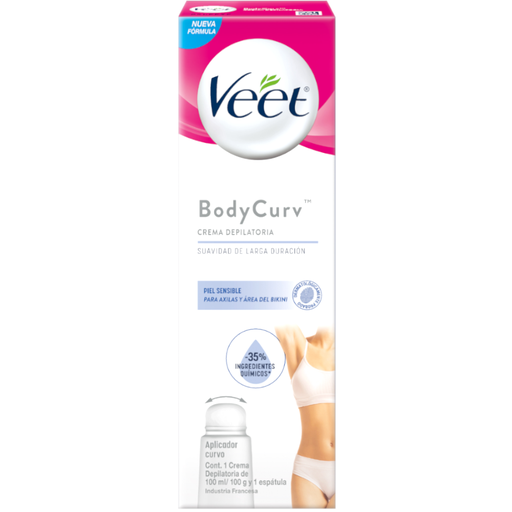 [059524] Crema Depilatoria Veet Body Curv Axilas Y Área Del Bikini  100Ml