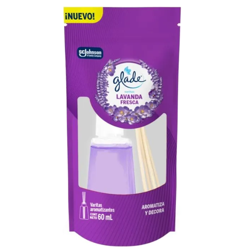 [059537] Ambientador Varitas  Glade Lavanda Fresca 60Ml