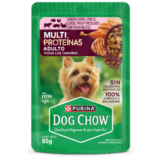 [059561] Dog Chow Purina Multi Proteínas Con Maxi Filetes Adultos 85Gr