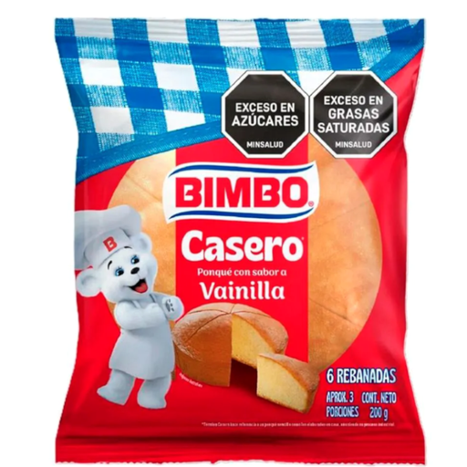[059616] Ponqué Casero Bimbo Vainilla 200Gr