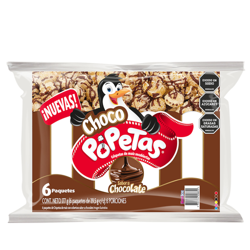 [059618] Popetas  Chocolate  6 Unidades 177Gr