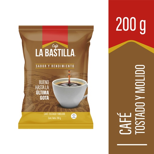 [059640] Café La Bastilla Tostado Y Molido Medio Bolsa 200Gr