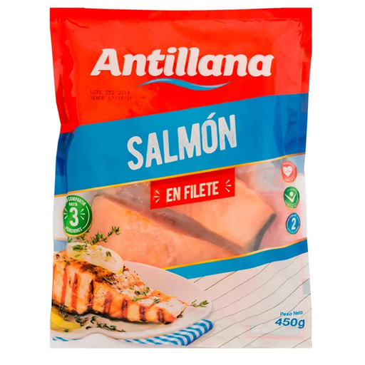 [017096] Filete De Salmón Premium Antillana 450Gr