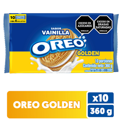 [059676] Galleta Oreo Golden Vainilla 10 Unidades 360Gr