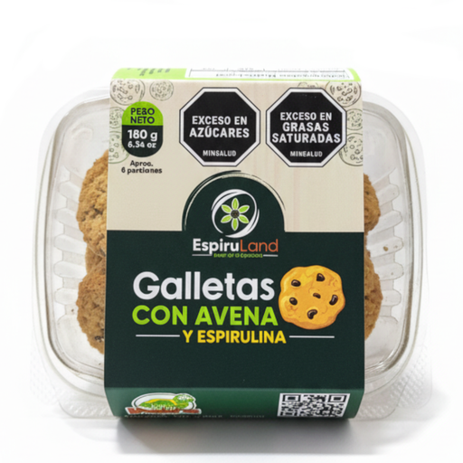 [059721] Galletas Con Avena Y Espirulina Espiru Land 180Gr