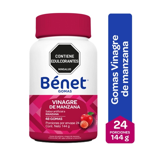 [059742] Gomas Vinagre De Manzana Bénet  144Gr 48 Unidades