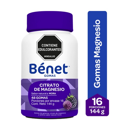 [059743] Gomas  Bénet  Citrato De Magnesio Sabor A Mora 144Gr 48 Unidades